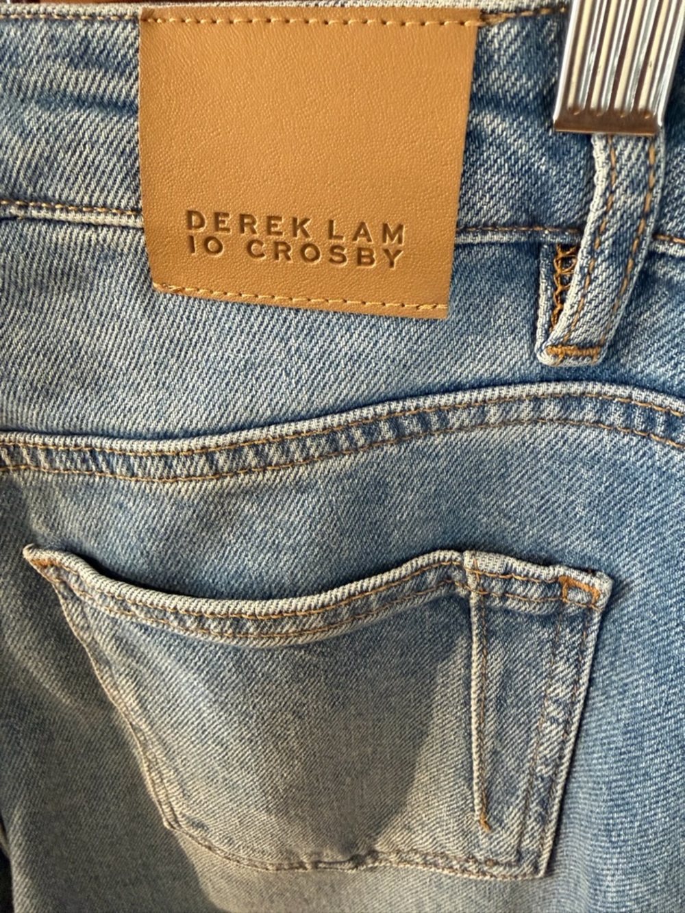 Derek Lam Crosby Light Blue High Rise Taylored Wide-Leg Jeans in Sutton Vintage - Picture 9 of 10